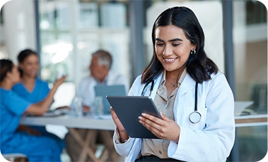 Hospital Women With Tablet Analysis